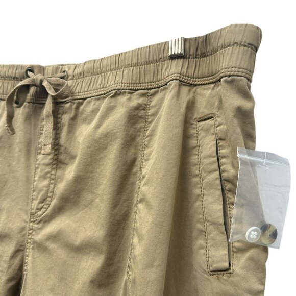 SONOMA Cargo Pants Plus Size 20W Khaki Tan Crop Capris Utility Pull on NWT - Picture 8 of 11